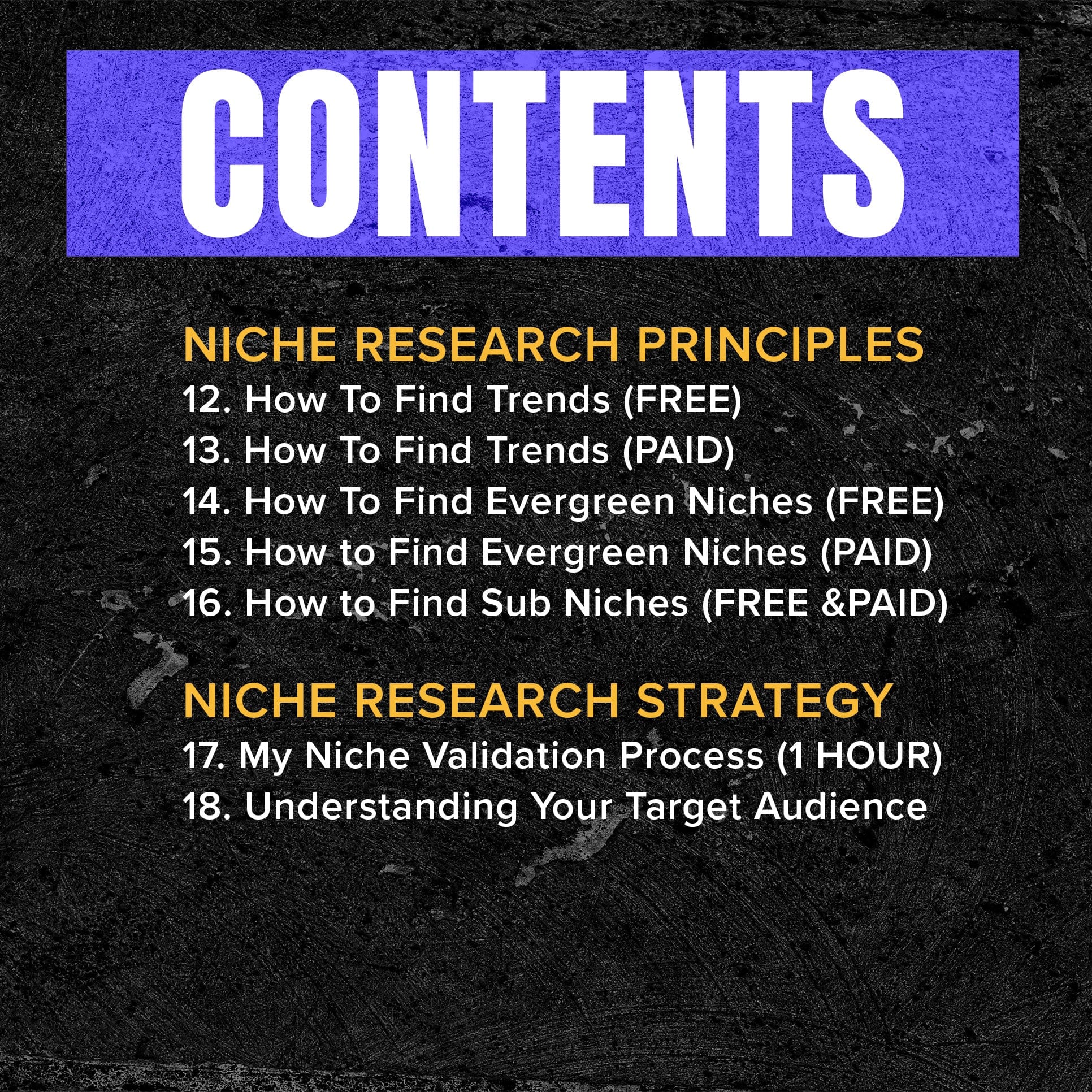 Niche Research Masterclass