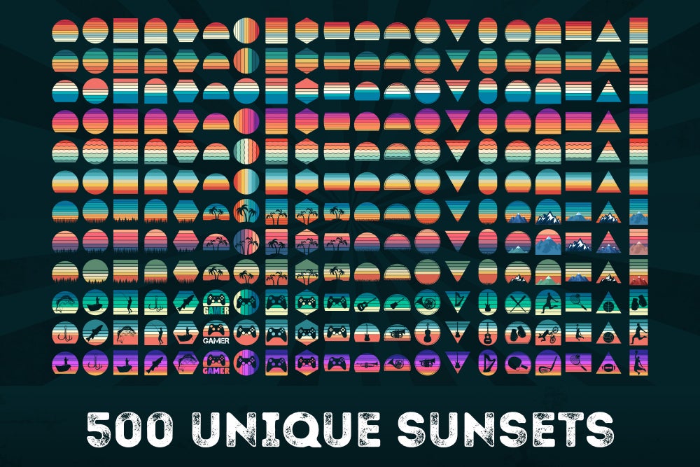 500 Vintage Sunsets Bundle