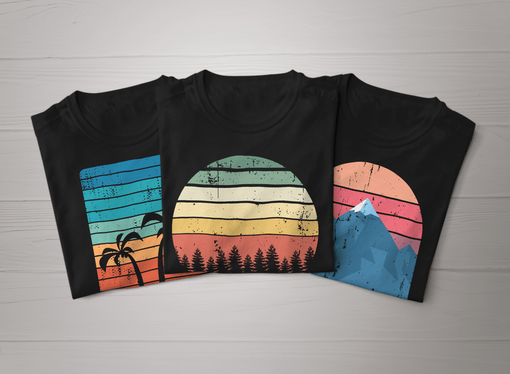 180 Vintage Sunsets Bundle for Print on Demand