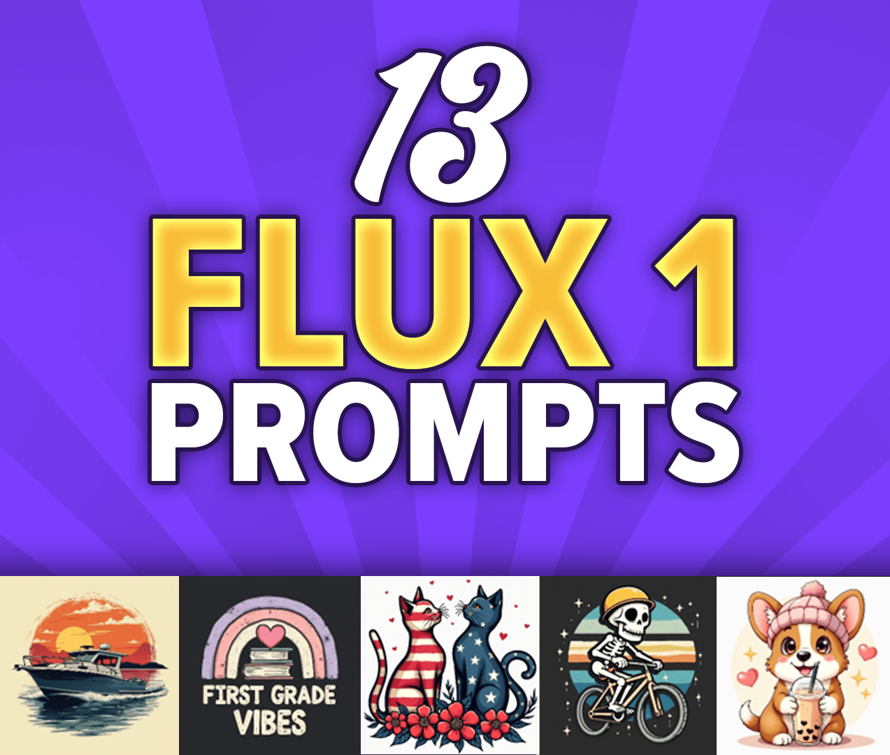 13 Flux.1 Pro T-Shirt Prompts (FREE)