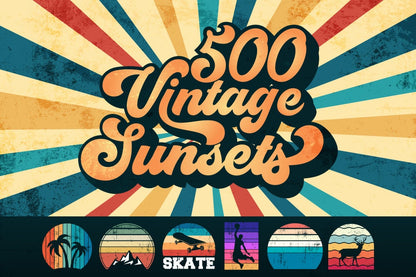 500 Vintage Sunsets Bundle